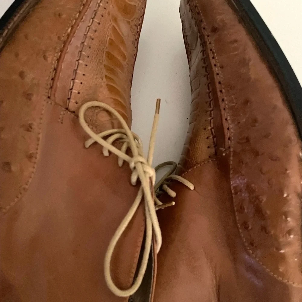 STACEY ADAMS mens square toe camel color Oxford shoe size 11